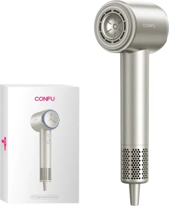 CONFU High-Speed-Haartrockner F10 weiß, 11W Geschwindigkeit, 1600W Leistung