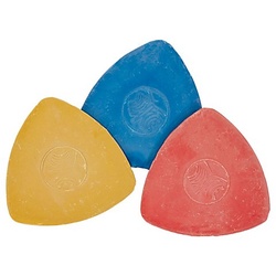 buttinette Schneiderkreide, blau, gelb und rot, Größe: 6 x 6 cm, Inhalt: 3 Stück