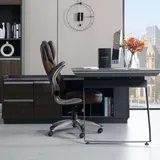 Woltu Chefsessel Kunstleder Braun
