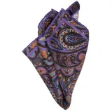 bgents Einstecktuch Handrolliertes Einstecktuch aus Seiden-Twill mit Paisley-Muster, Besondere Farbbrillanz lila