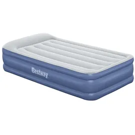 BESTWAY Tritech Twin Reinforced Einzel-luftbett Mit Eingebauter Pumpe - Grey / Black - 191x97x46cm