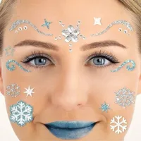 Party Factory Eiskönigin Glitter Gesichtstattoo Unisex Einheitsgröße