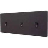Proregal Akustik-Tischtrennwand HxBxT 60x160x2 cm Doppelwandig Stoff Braun-Grau Büro-Sichtschutz Schreibtisch Pinnwand