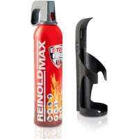 Xenotec Premium Feuerlöschspray – 750ml – 1 Wandhalter – Autofeuerlöscher – REINOLDMAX – inklusive Wandhalterung schwarz – wiederverwendbar