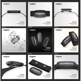 MAGENE H303 Pulsmesser Brustgurt HRM Fitness Tracker IP67 wasserdichte Unterstützung Bluetooth 4.2 und ANT+, Kompatibel Wahoo, Zwift, Strava