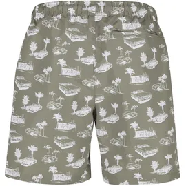 URBAN CLASSICS Badeshorts Urban Classics Pattern Swim Short Grün/Weiß XL