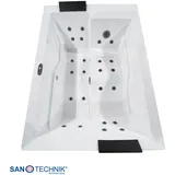 Outdoor Whirlpool Zadar White Inkl. Abdeckung + Stiege 190x140x70 Cm Frostsicher