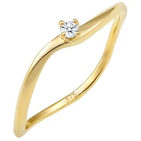 Elli DIAMONDS Verlobung Welle Diamant (0.03 ct.) 375 Gelbgold