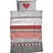 Biber grau/rot 155 x 220 cm + 80 x 80 cm