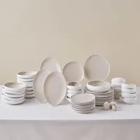 KARACA Earth Collection New Cupid 55-teiliges Steinzeug-Geschirrset für 12