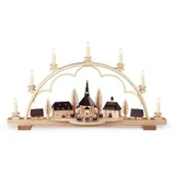 Müller GmbH Müller Schwibbogen Seiffener Dorf natur elektrisch 80 x 15 x 43 cm
