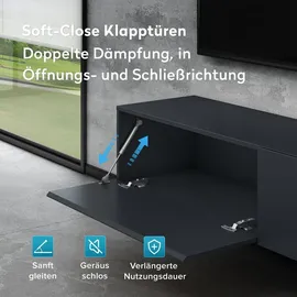 doporro F02 TV-Lowboard 280 cm x 30 cm x 40,2 cm Matt
