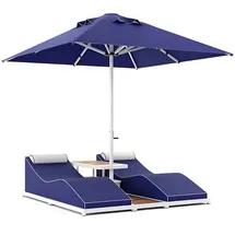 aea Gartenliege 200 x 206 x 60 cm Blau