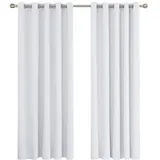 Deconovo Single Blackout Curtains Thermo-Verdunkelungsvorhänge für Schlafzimmer, Polyester, 140 x 260, 2