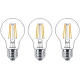 Philips LED-Lampe Classic Standard 8.5W/827 (75W) Clear 3-pack E27 8,5 W Schwarz