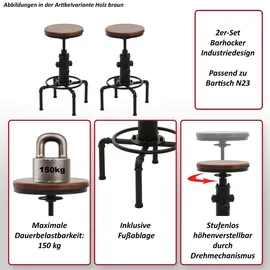 MCW Barhocker braun
