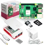 Raspberry Pi 5 Starterkit, 64GB microSDHC inkl. Pi OS, Gehäuse, Netzteil, HDMI-Kabel und Zubehör - RAM: 16GB - Farbe: weiß