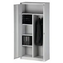 BISLEY Flügeltürenschrank Universal, Garderobeneinsatz, Metall, 645 Lichtgrau, 40 x 91.4 x 195 cm