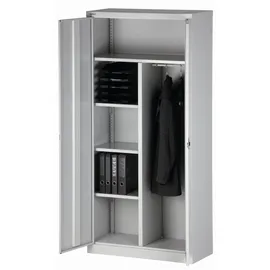 BISLEY Flügeltürenschrank Universal, Garderobeneinsatz, Metall, 645 Lichtgrau, 40 x 91.4 x 195 cm