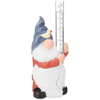 Relaxdays Regenmesser mehrfarbig Kunststoff, Glas, 22 cm, Gartendeko,