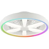 Brilliant LED-Ventilator-Deckenleuchte Gaiano weiß - Energieeffizienzklasse E