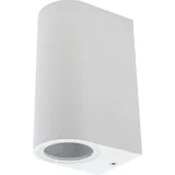 McShine Wandleuchte McShine "Oval-W", weiß, IP44, 2x GU10, Aluminium Gehäuse - Weiß