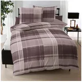 KAEPPEL Interlock Jersey Bettwäsche Tonight Plaid mocca 155x220 cm + 80x80 cm - beige;braun