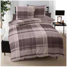 KAEPPEL Interlock Jersey Bettwäsche Tonight Plaid mocca 155x220 cm + 80x80 cm - beige;braun