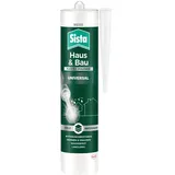 Sista Silikon Haus & Bau Universal FlexTec Polymer, Universal-Silikon für Fugen innen & außen, witterungsbeständige Dichtmasse für viele Materialien*, wasserfeste Fugenmasse, 1x280ml, weiß