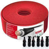 Xiiw - 2PACK Rot+Schwarz 50+50, 10mm2 12AWG 1800V Verlängerungskabel, inkl.Solarstecker Halogenfrei IP67 Doppelt Isolierter Qualitätsdraht Solarkabel