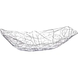 Obstschale, 1 tlg aus Metall, Länge: ca. 33 cm, 23003666-0 silberfarben B/H/L: 19 cm x 9 cm x 33 cm