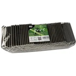 PAPSTAR 500 Cocktail Trinkhalme, Papier Ø 7 mm · 10 cm schwarz
