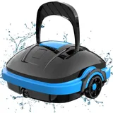 WYBOT Poolroboter, Poolsauger Akku mit Dual-Motor, Selbstparken, Starke Saugkraft, Automatische Poolreiniger für Aufstell-/Einbauschwimmbecken bis 50m2