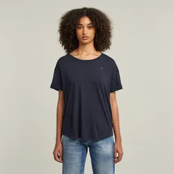 G-STAR T-Shirt »Rolled up«, mit umgeschlagenen Ärmeln, Gr. L, osaka blue, , 27575158-L