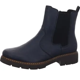 Rieker Damen Chelsea Boots Z3561, Frauen Stiefeletten,Booties,halbstiefel,Kurzstiefel,uebergangsschuhe,uebergangsstiefel,blau (14),41 EU / 7.5 UK