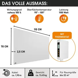 Brast Infrarotheizung mit Thermostat