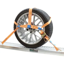 Baumarktplus 4x Spanngurte Autotransport Zurrgurt Radsicherung PKW KFZ Trailer Anhänger Ve...