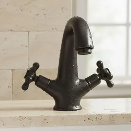 PaulGurkes Nostalgie Waschtischarmatur Schwarz