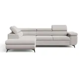 GRAINGOLD Eckcouch Polyester 4-Sitzer Grau