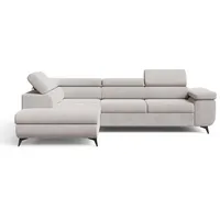 GRAINGOLD Eckcouch Polyester 4-Sitzer Grau