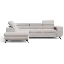 GRAINGOLD Eckcouch Polyester 4-Sitzer Grau