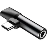 Baseus L41 Adapter USB-C Auf Usb-c-anschluss + 3.5 mm Schwarz