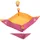 Rhodia 2x Taschenleerer aus italienischem Kunstleder 12x12x4,5cm Fuchsia 194597C