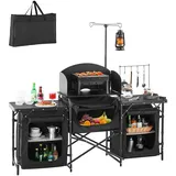 Vevor Camping Küchentisch Outdoor Schwarz