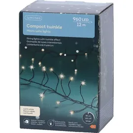 Kaemingk Lumineo Lichterkette Compact twinkle Micro wire schwarz 12 Meter 960 Lichter - Schwarz