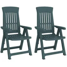 vidaXL Gartenstuhl 58 x 61 x 109,5 cm grün 2 St.