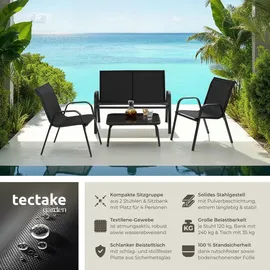 Tectake Nora Set 4-tlg. Schwarz
