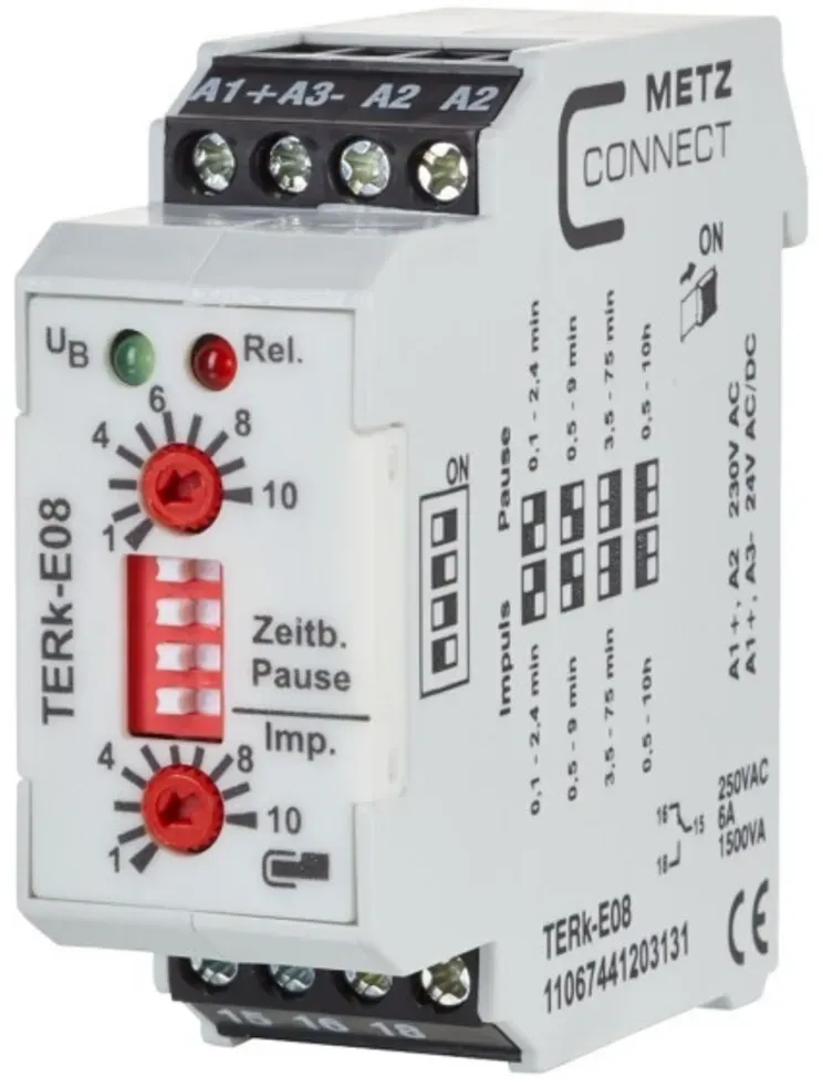 Metz Connect Zeitrelais TERk-E08 6...36000s