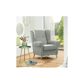 Max Winzer Ohrensessel Anton Flachgewebe 88 x 99 x 0 cm Grau
