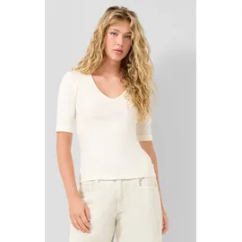 QS T-Shirt V-Ausschnitt Weiß XXL